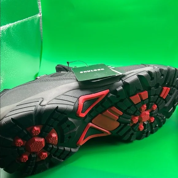 Shulook Black Trail Shoes with Reinforced Toe Box and Deep Tread Outsole - Picture 7 of 8